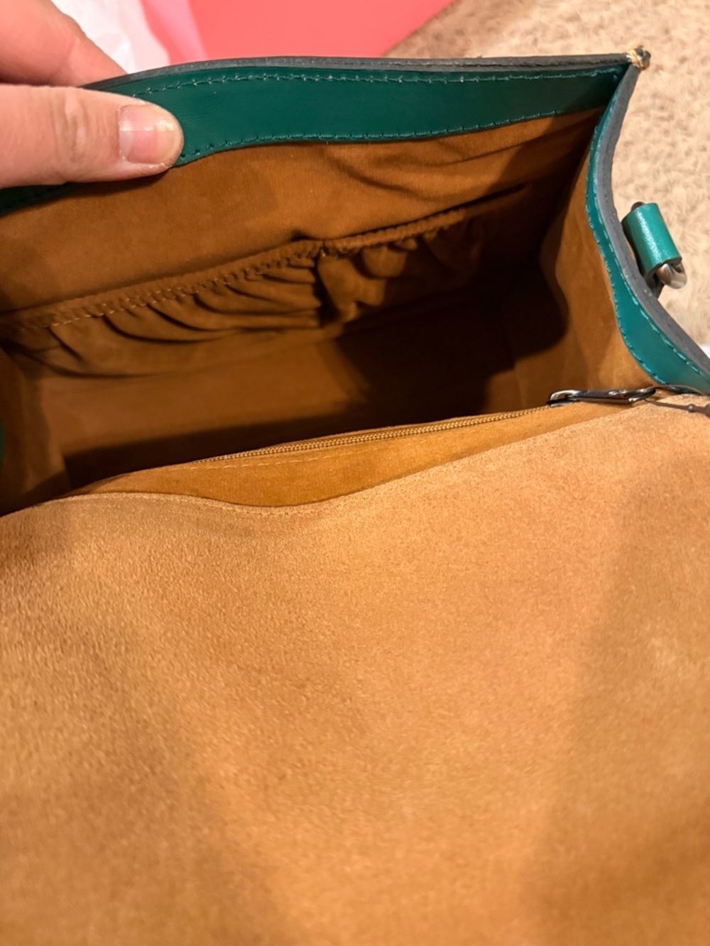 Patricia Nash Top-Handle Bag in Teal & Mustard with Detachable Strap - Picture 11 of 12